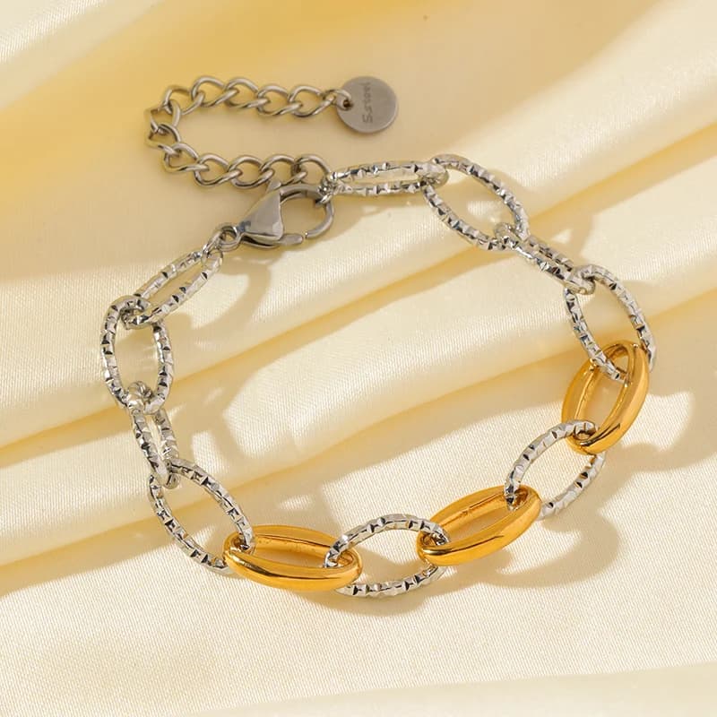 Braccialetti a Catena Link Color Oro e Argento