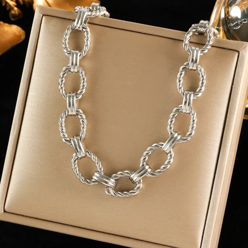 Collana in Acciaio Inossidabile 316L Color Argento