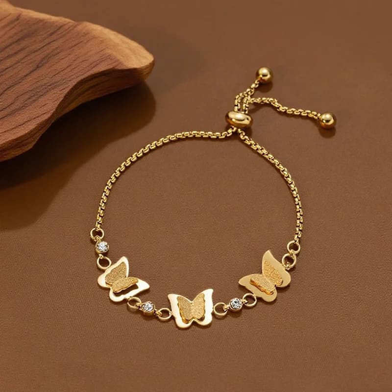 Bracciale Rigido a Catena con Zirconia Cubica, Oro