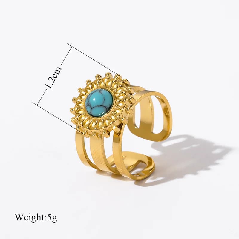 Anello aperto in acciaio inox per donna