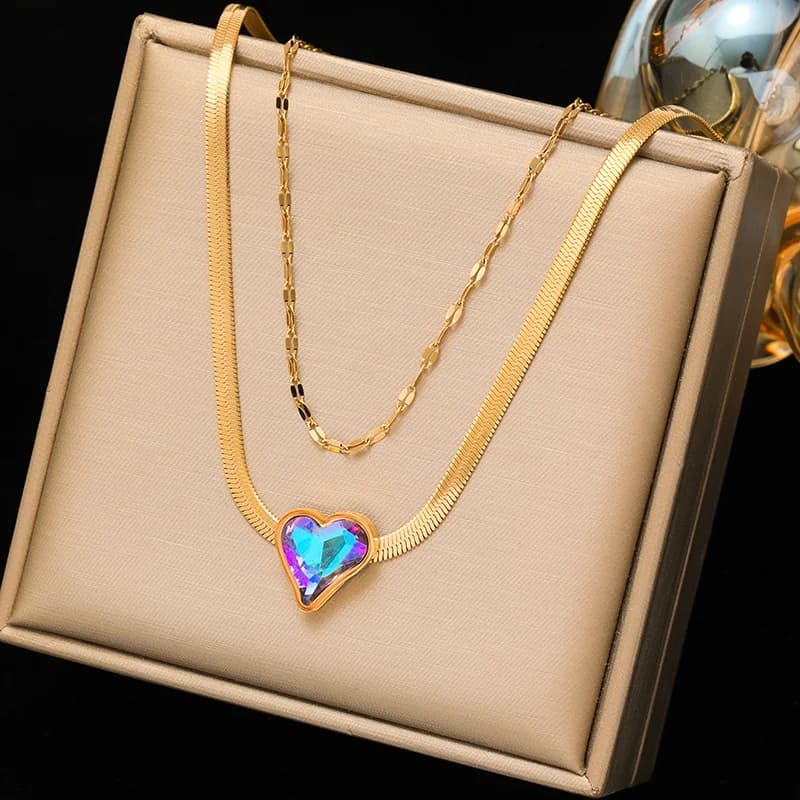 Choker cuore dorato