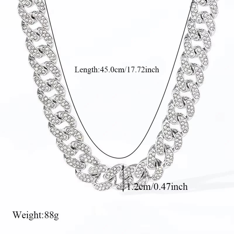 Set Collana e Bracciale Cubano Spesso, Argento
