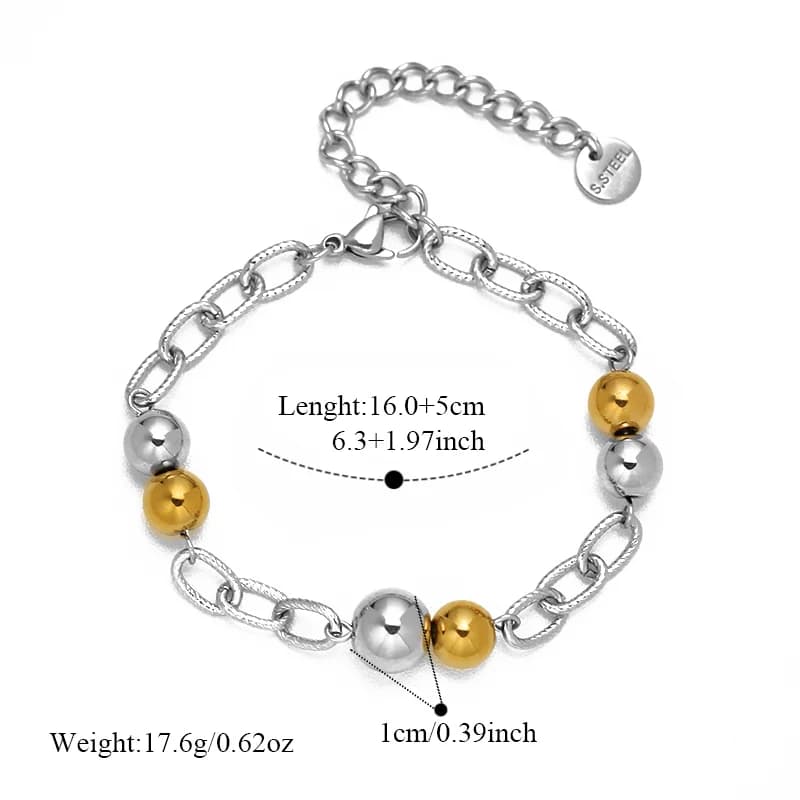 Bracciale a catena con perline