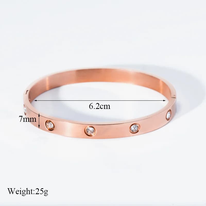 Bangles Geometrici con Zirconi, 3 Colori