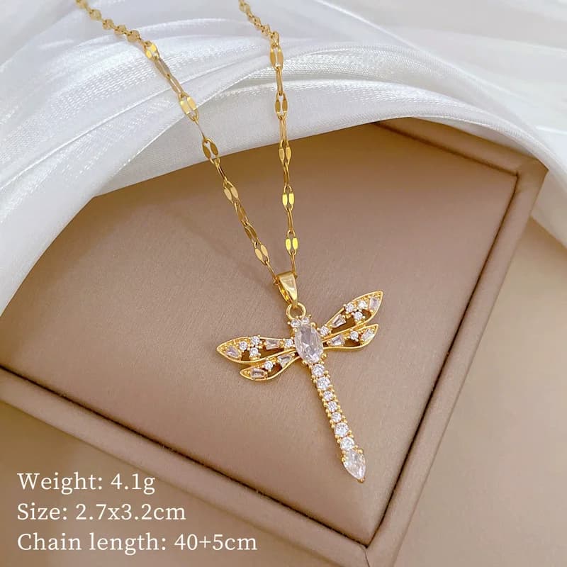 Collana con Pendente Gufo Scintillante in Zirconia