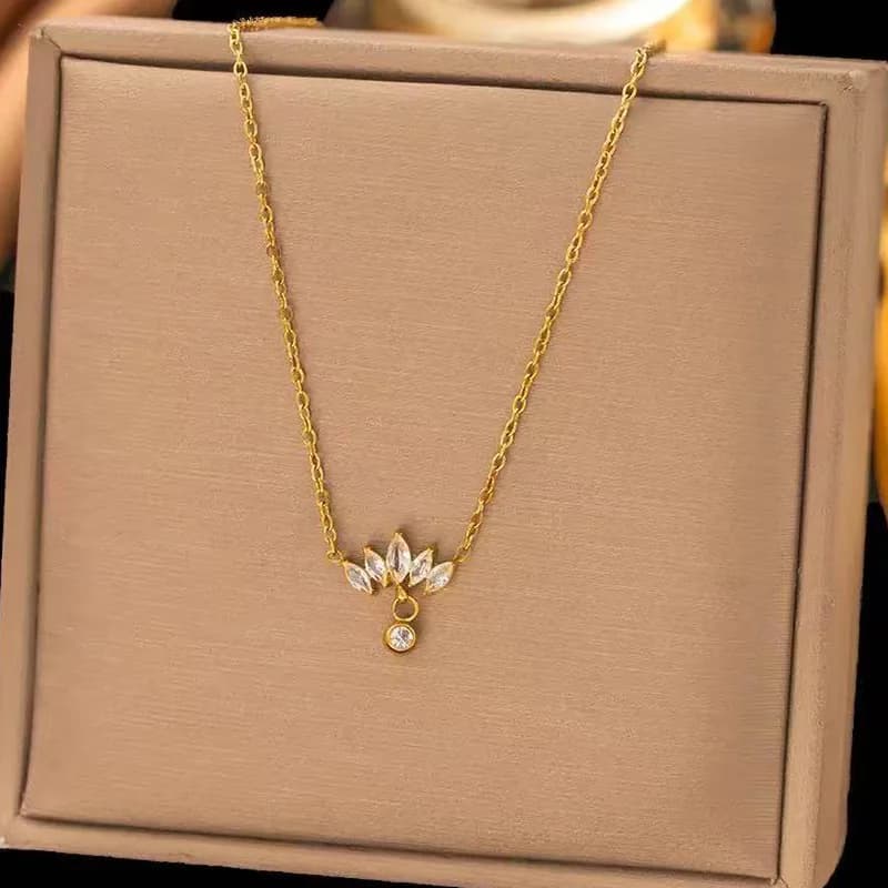 Collana con ciondolo in perla naturale d'acqua dolce