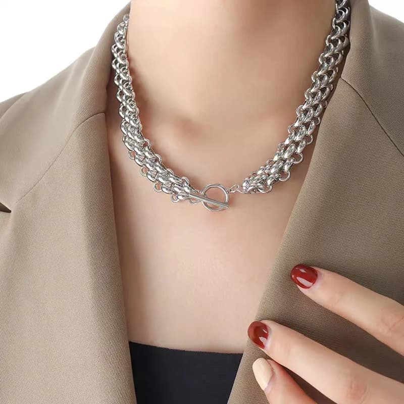 Collana in Acciaio Inossidabile 316L Color Argento