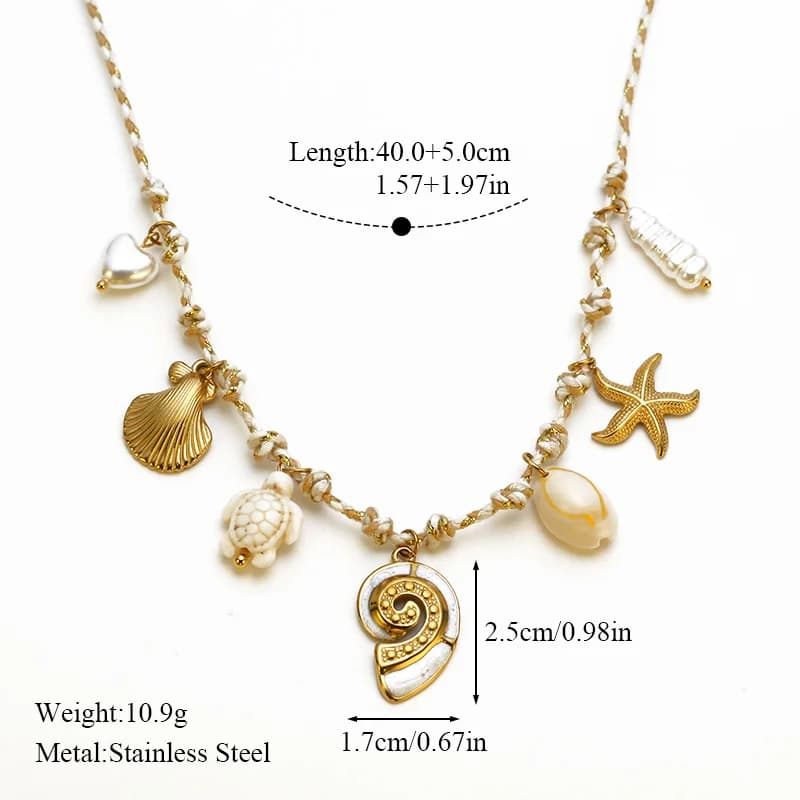 Collana con Pendente Perla Conca Oceanica