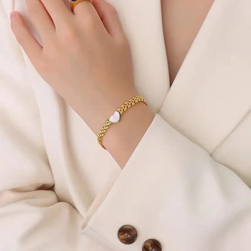 Bracciale Bangle Donna in Catena Metallo Leggero