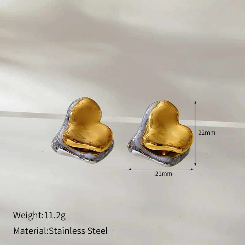 Orecchini a goccia geometrici con nappine, placcatura Oro 18K
