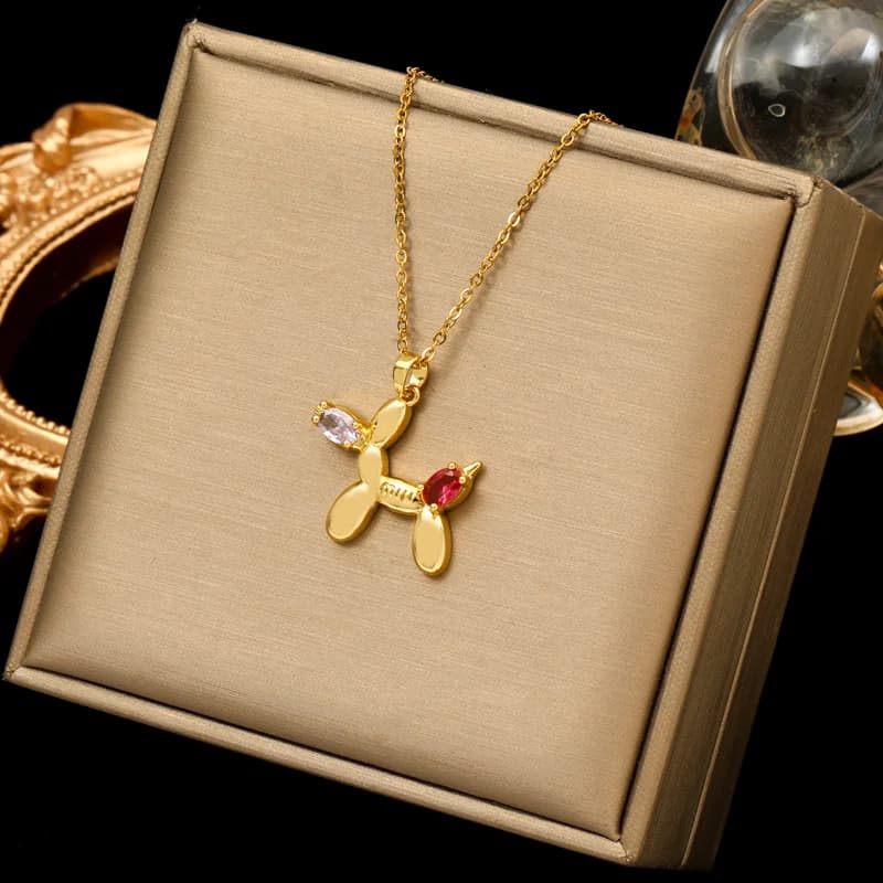 Collana con Pendente Cuore Farfalla Zirconia