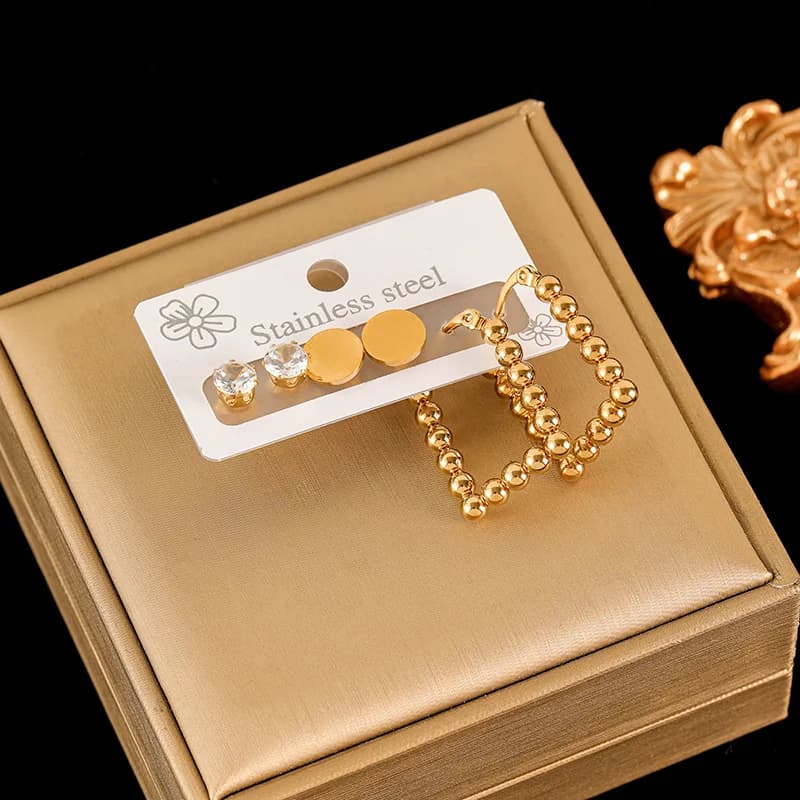 Set di Orecchini Margherita, Placcati Oro 18K
