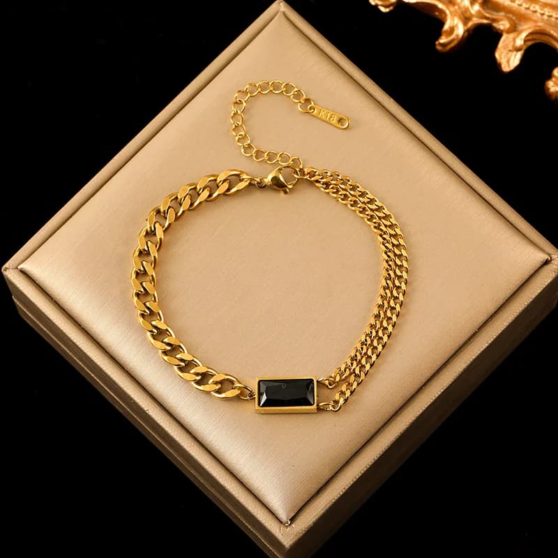 Set Collana Bracciale e Orecchini con Zircone Cristallo Rosso