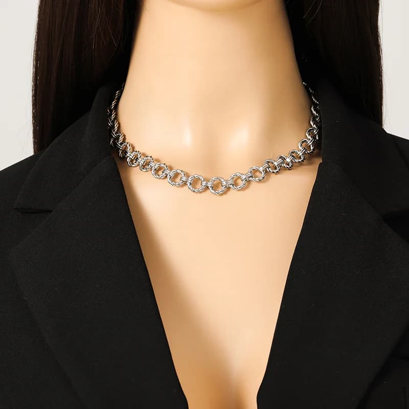 Collana in Acciaio Inossidabile 316L Color Argento