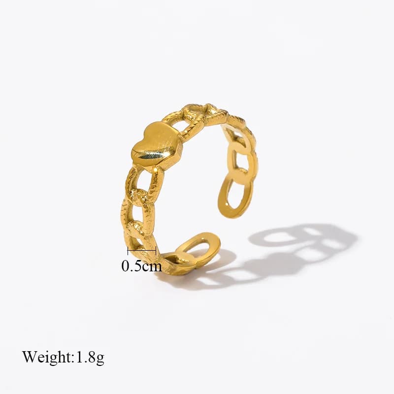 Anello aperto in acciaio inox per donna