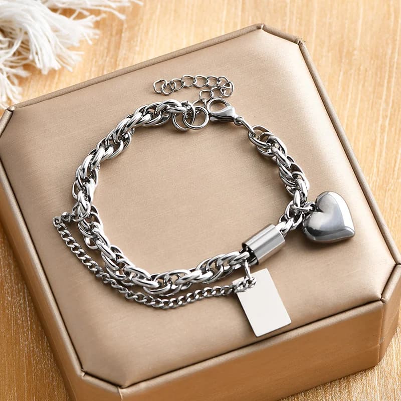 Bracciale a catena con perline