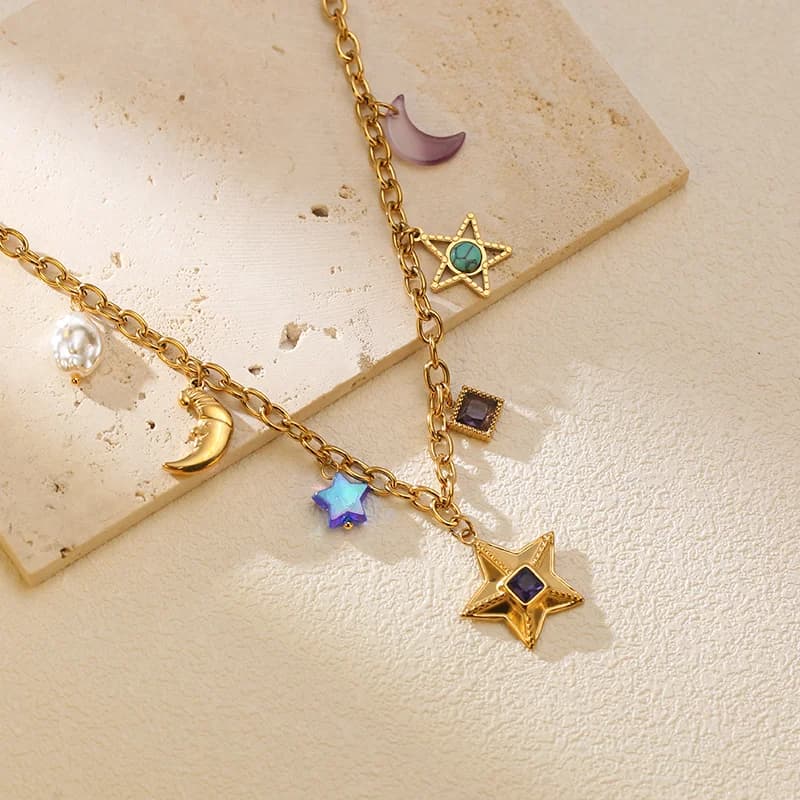 Collana con pendente Stella Marina, Acciaio Inossidabile