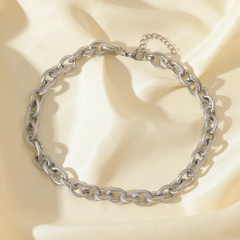 Collana Spessa Catena Cubana, Oro o Argento