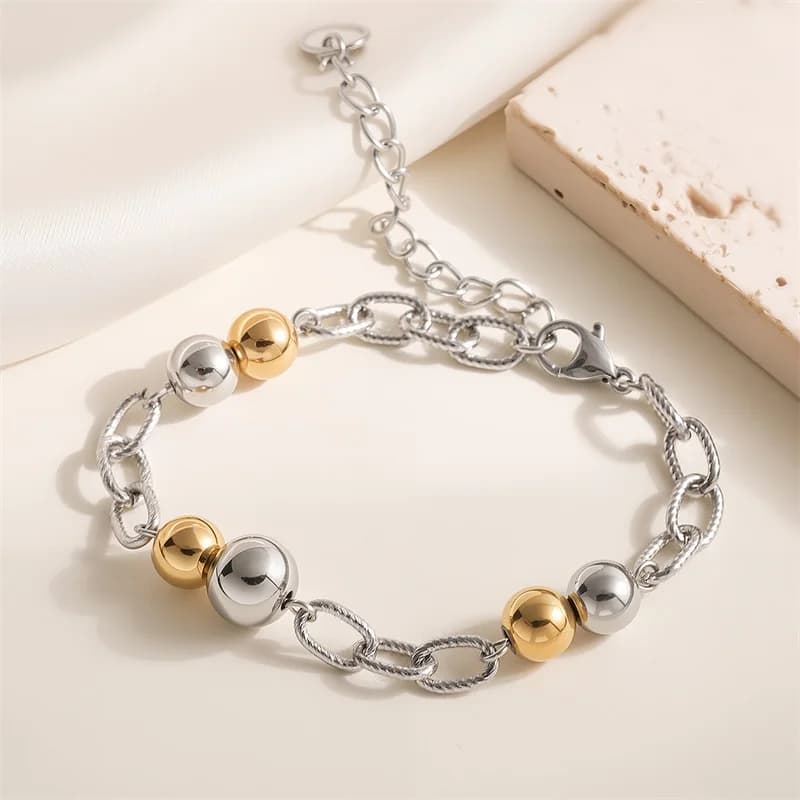 Bracciale a catena con perline