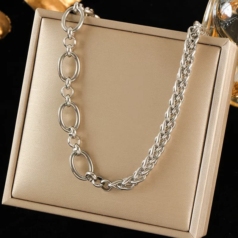 Collana in Acciaio Inossidabile 316L Color Argento