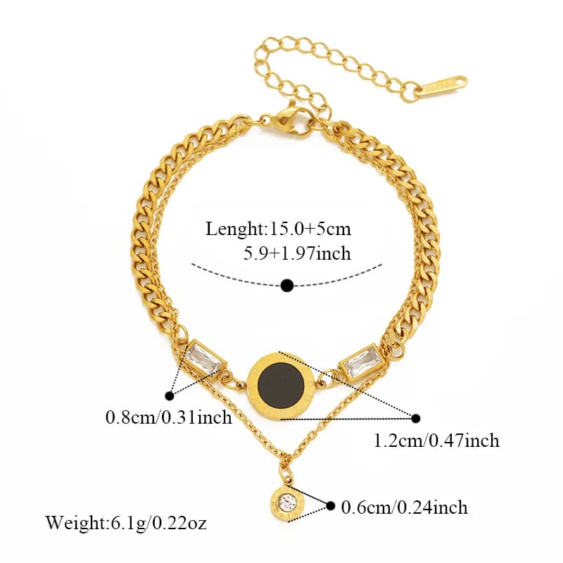 Bracciale con Ciondoli Numeri Romani