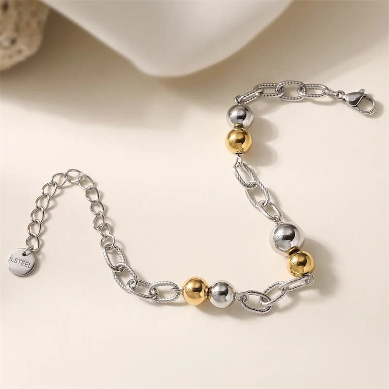 Bracciale a catena con perline