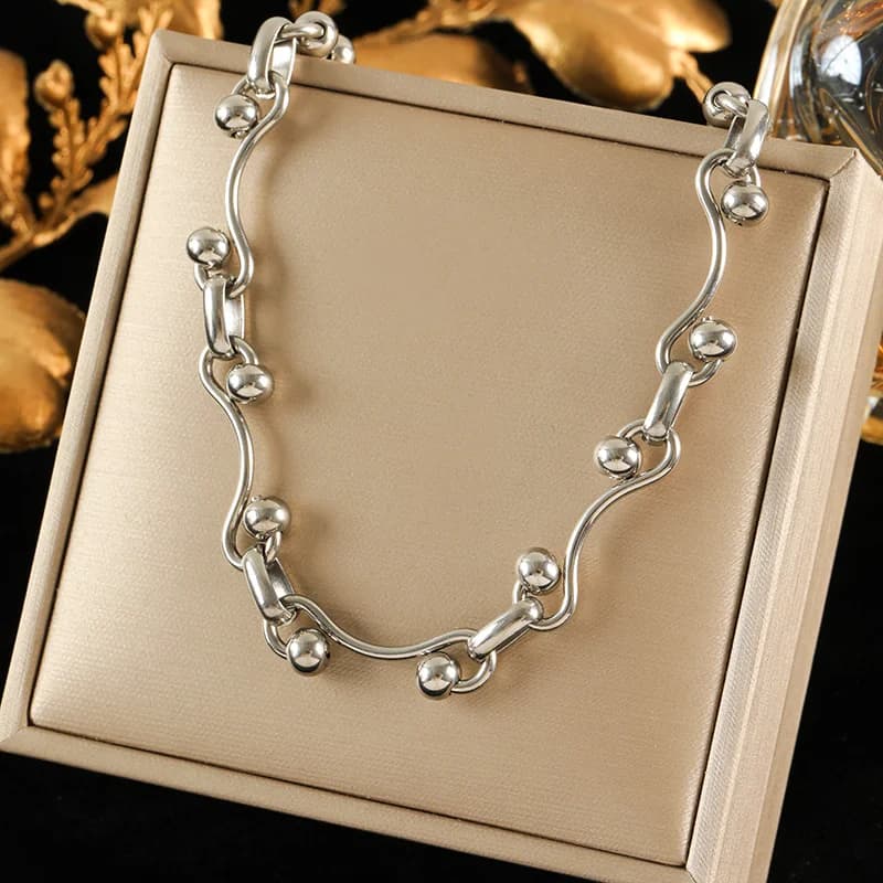 Set Collana e Bracciale Artigianale Perle Tonde
