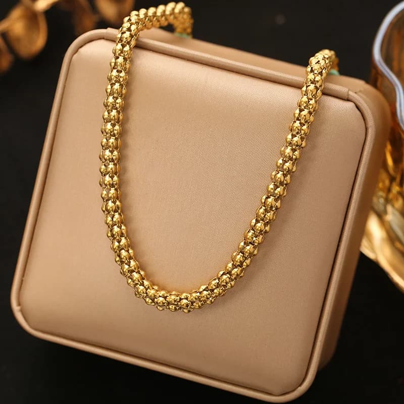 Collana Choker a Catena Corta in Acciaio Inossidabile