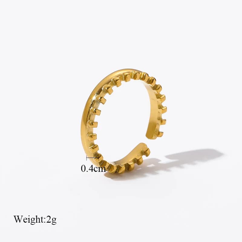 Anello aperto in acciaio inox per donna