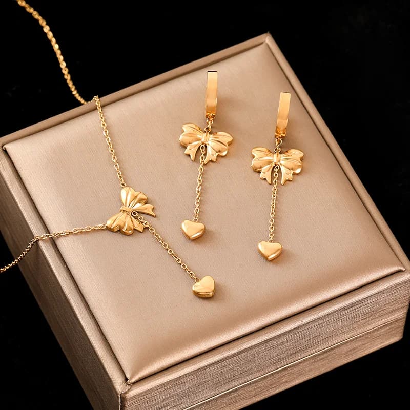 Set Collana e Orecchini Stella Fiore Orso
