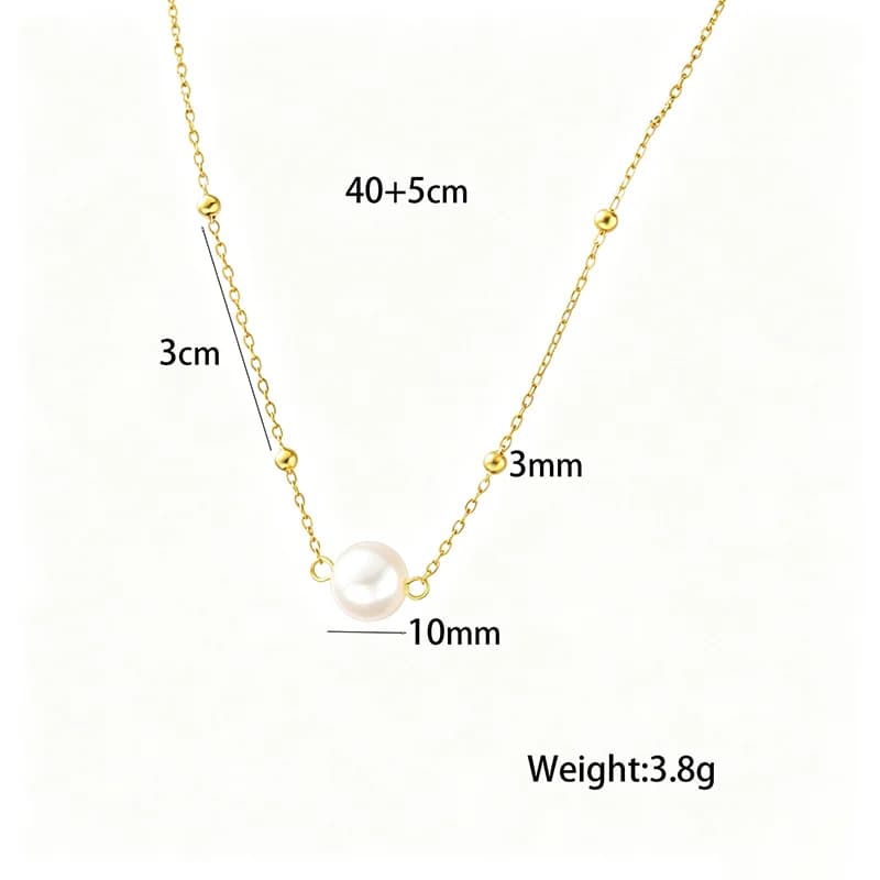 Collana con ciondolo in perla naturale d'acqua dolce
