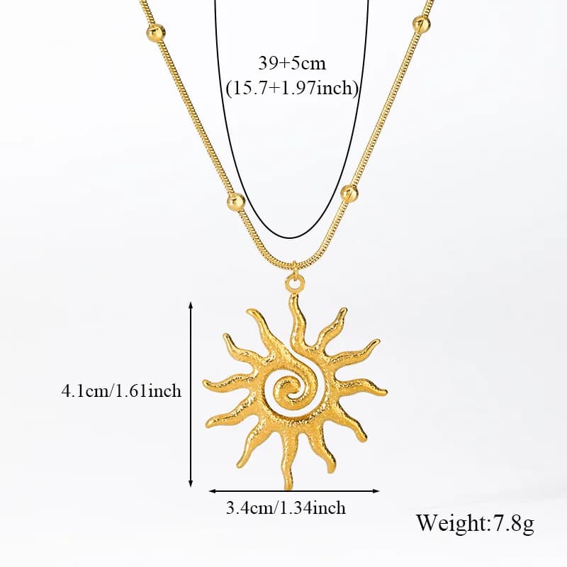 Set Collana e Orecchini Sole Vintage
