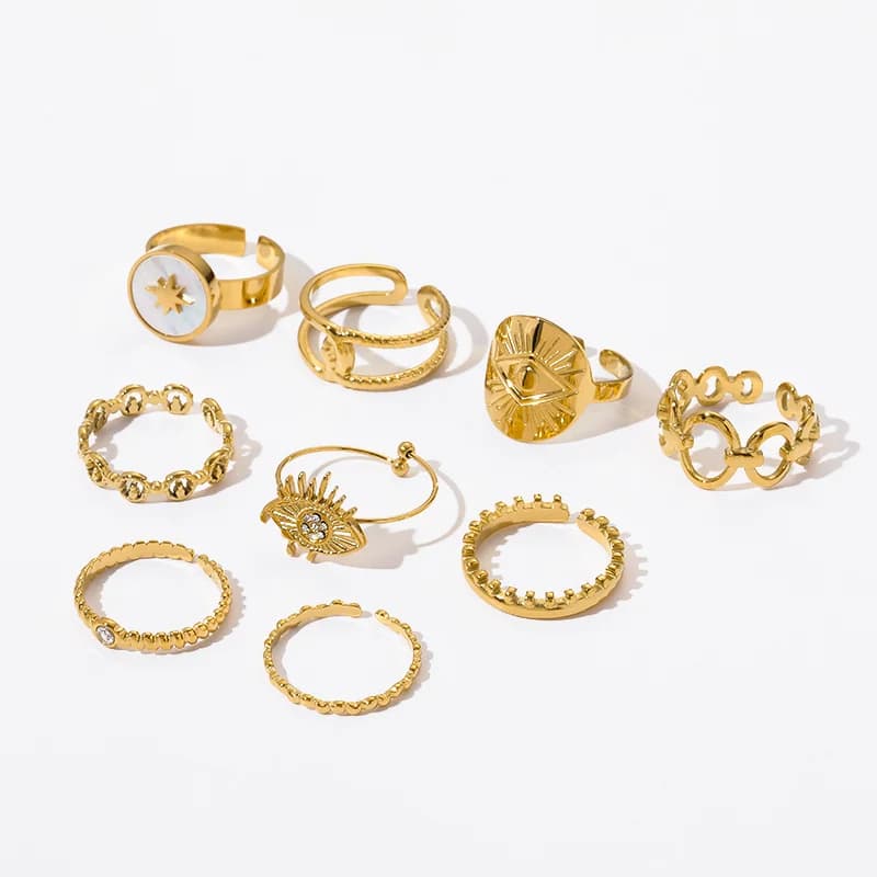 Anello aperto in acciaio inox per donna