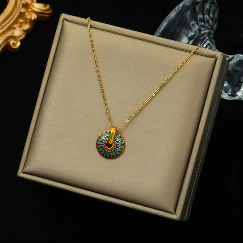 Collana Choker Catena Spessa Color Oro
