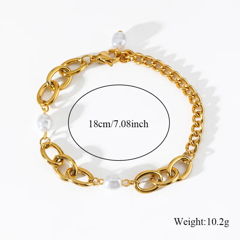 Braccialetti a Catena Link Color Oro e Argento
