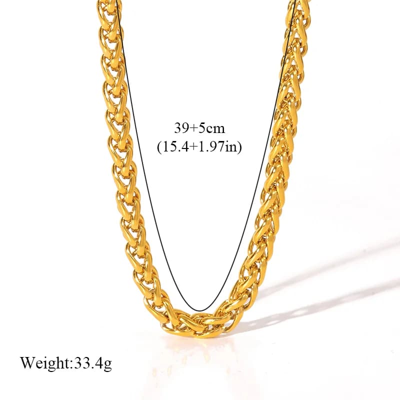 Set Minimalista Catena Metallica Collana e Bracciale