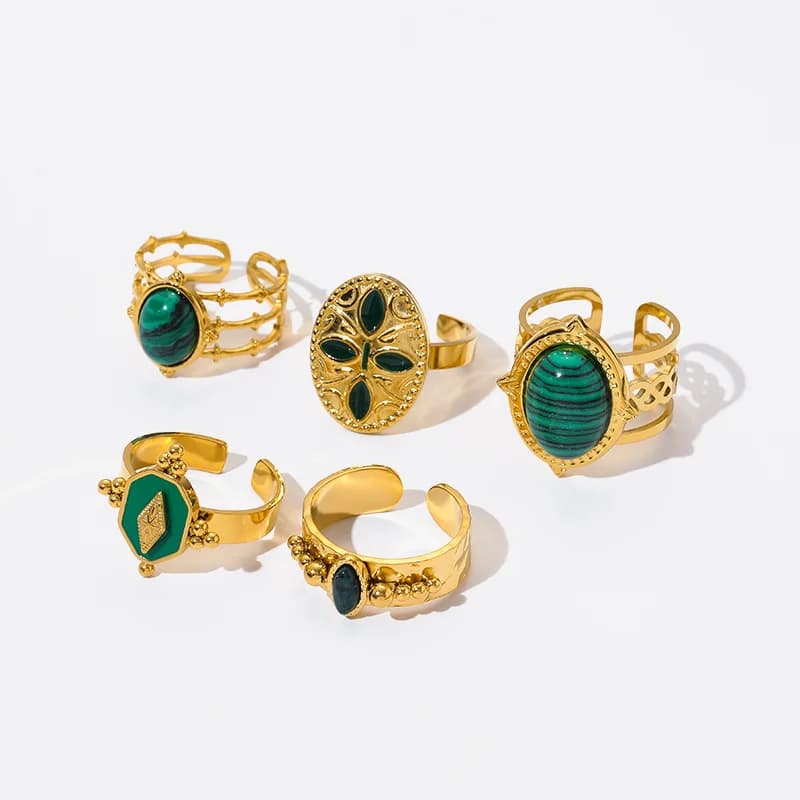 Anello Regolabile Retro in Acciaio Inossidabile da Donna