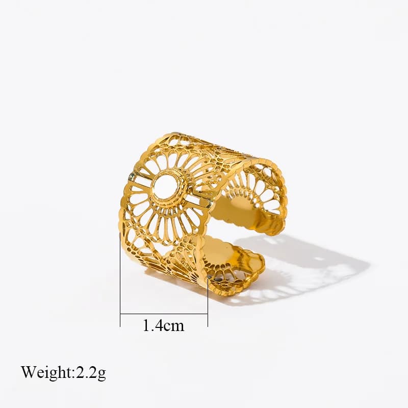 Anello aperto in acciaio inox per donna