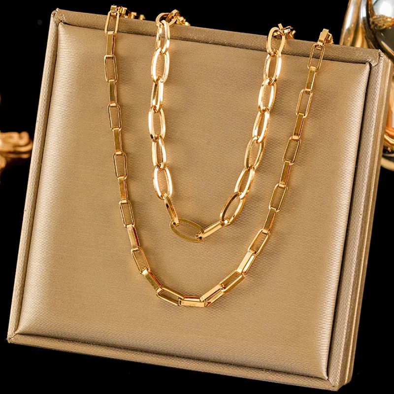 Collana a Catena Spessa Colore Argento