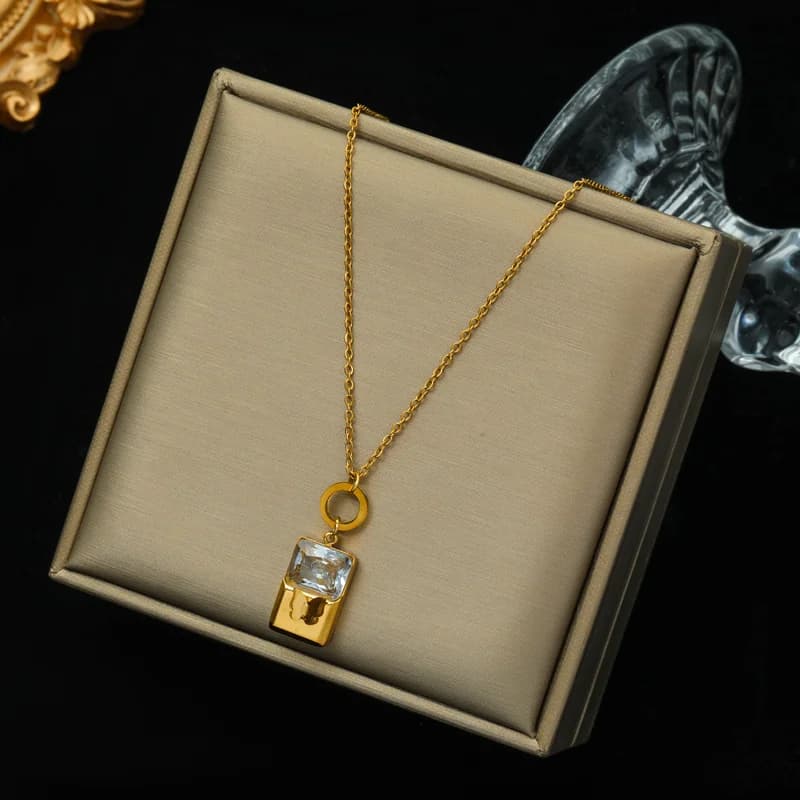 Collana Choker Catena Spessa Color Oro