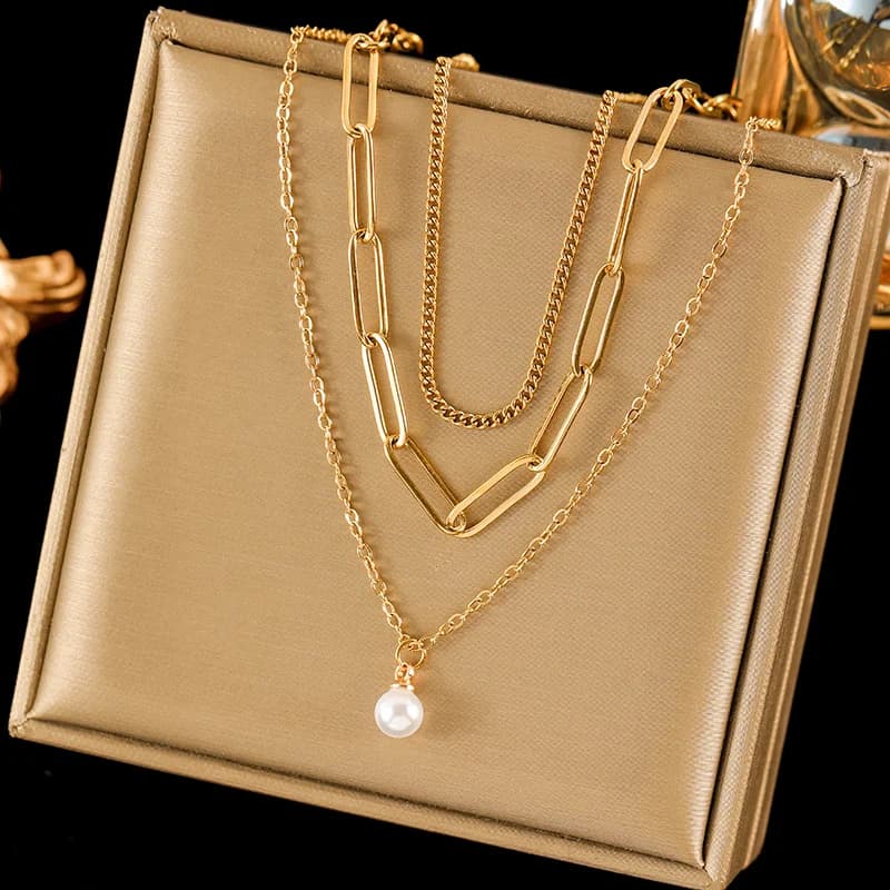 Collana a Catena Spessa Colore Argento