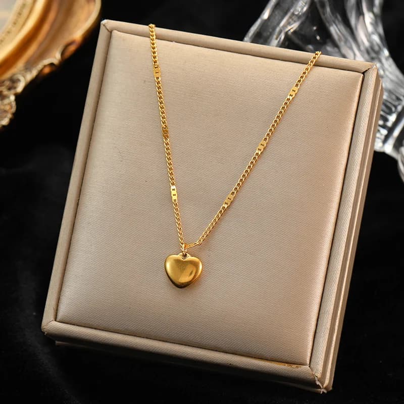 Collana con Ciondolo Cuore Dorato