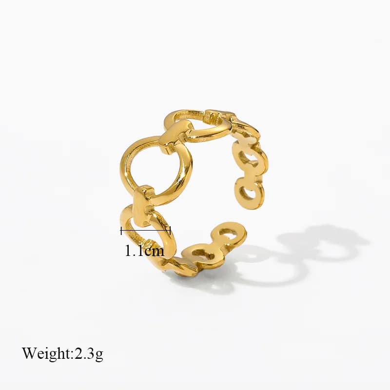 Anello aperto in acciaio inox per donna