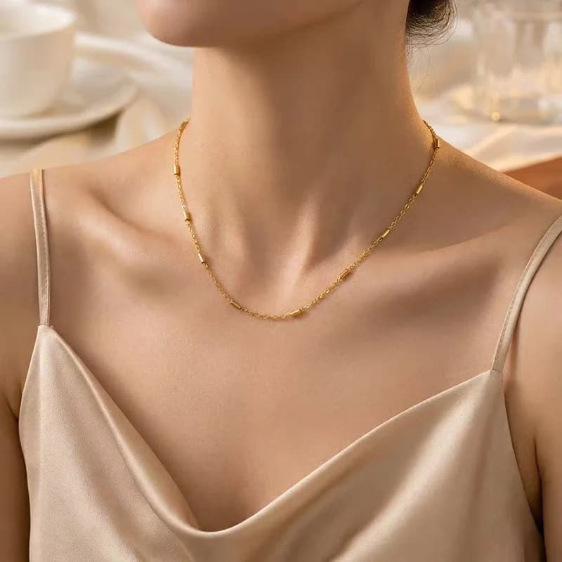 Collana a catena grossa color oro