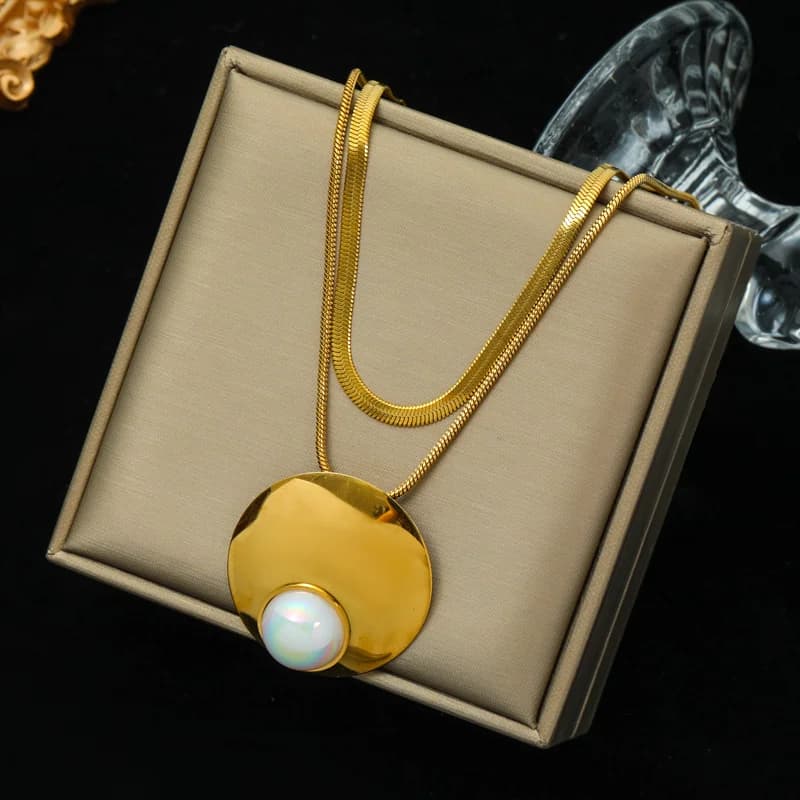Collana Choker Catena Spessa Color Oro
