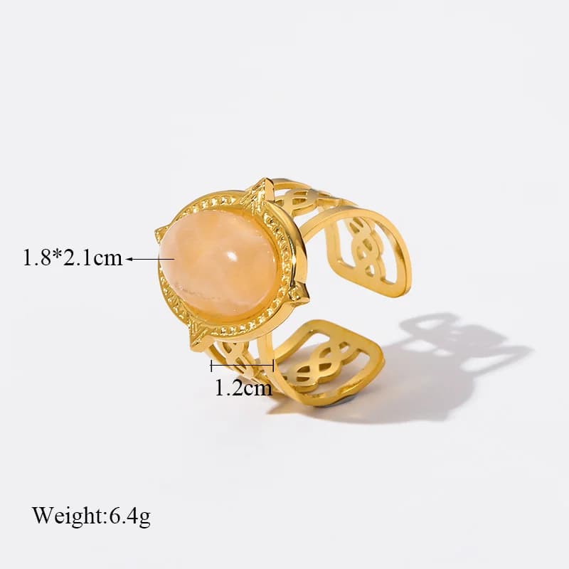 Anello Regolabile Retro in Acciaio Inossidabile da Donna