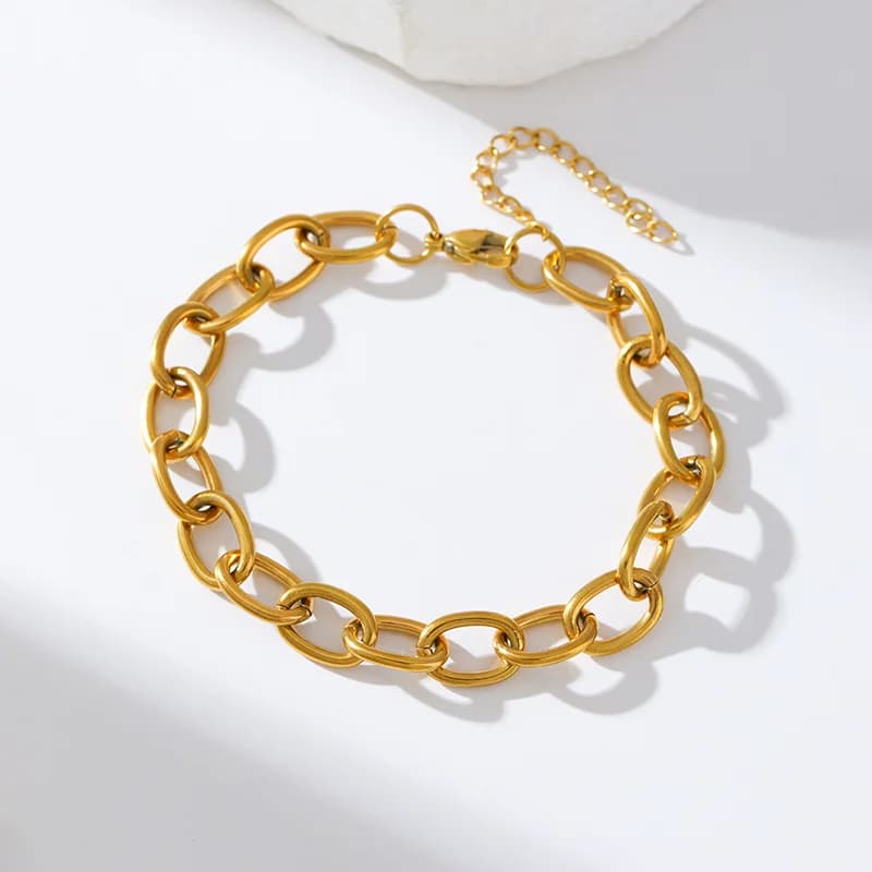 Bracciale Bangle Donna in Catena Metallo Leggero