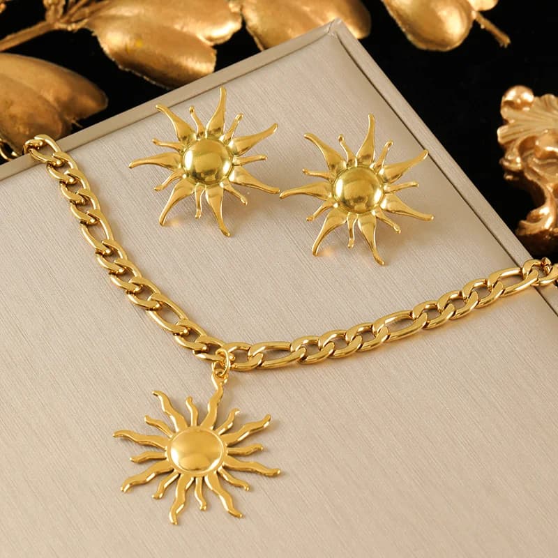Set Collana e Orecchini Sole Vintage