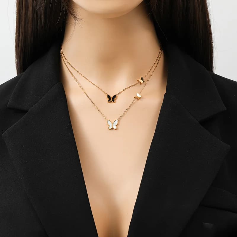 Collana in Acciaio Inossidabile Placcato Oro 18K