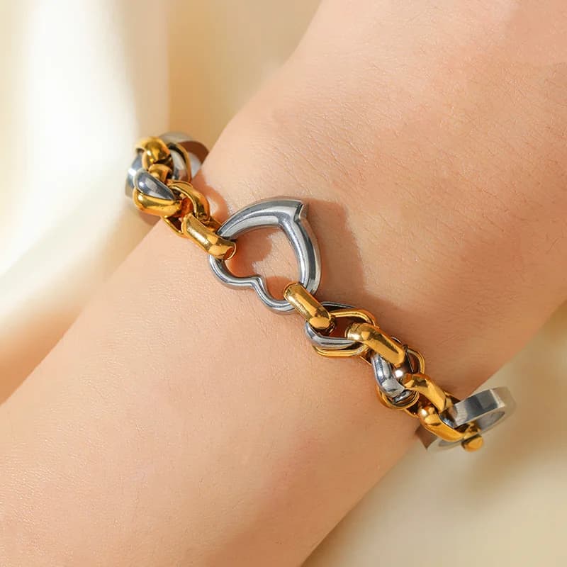 Braccialetti a Catena Link Color Oro e Argento